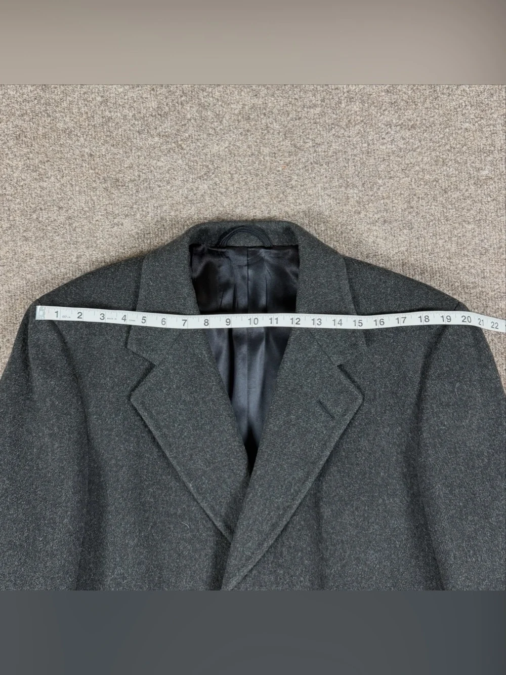 Vintage Hart Schaffner & Marx Grey Long Wool Overcoat Men’s Large Winter Coat